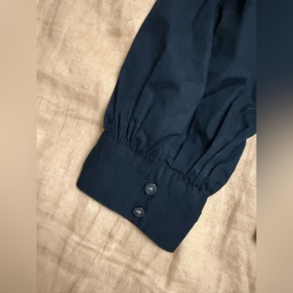 Abercrombie&Fitch Black Long Sleeve buttoned cotton Bodysuit - Picture 3 of 9